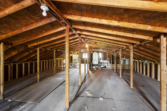 view of attic