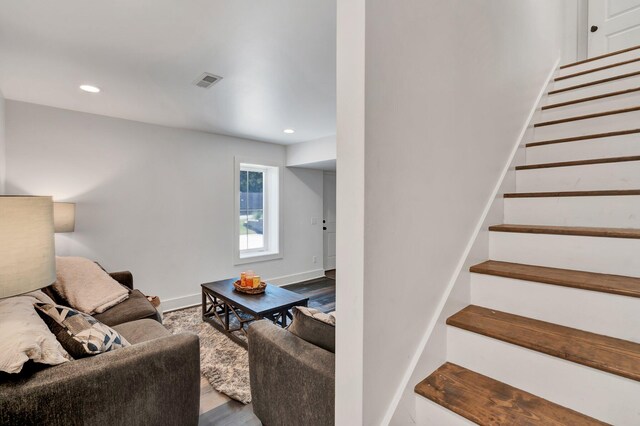 living room featuring hardwood / wood-style floors