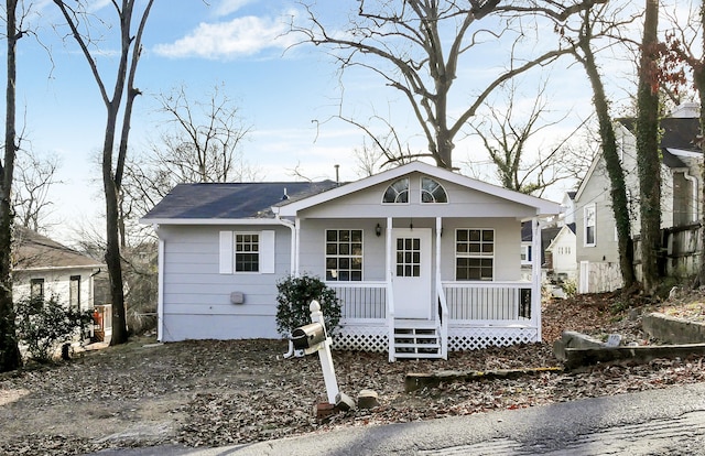 view of front of property with a porch