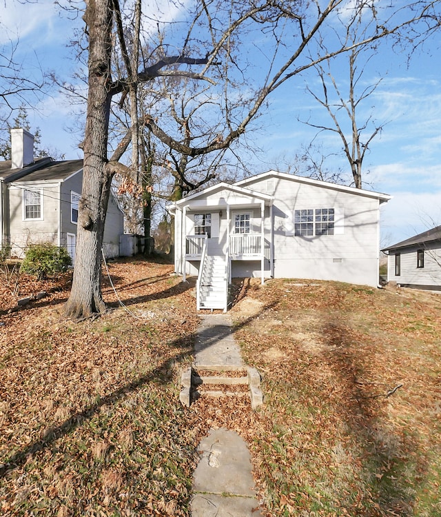 view of front of house with covered porch