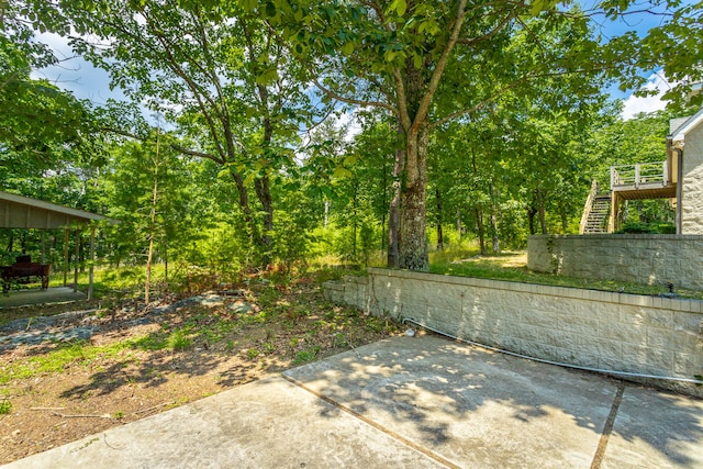 view of patio / terrace with a carport