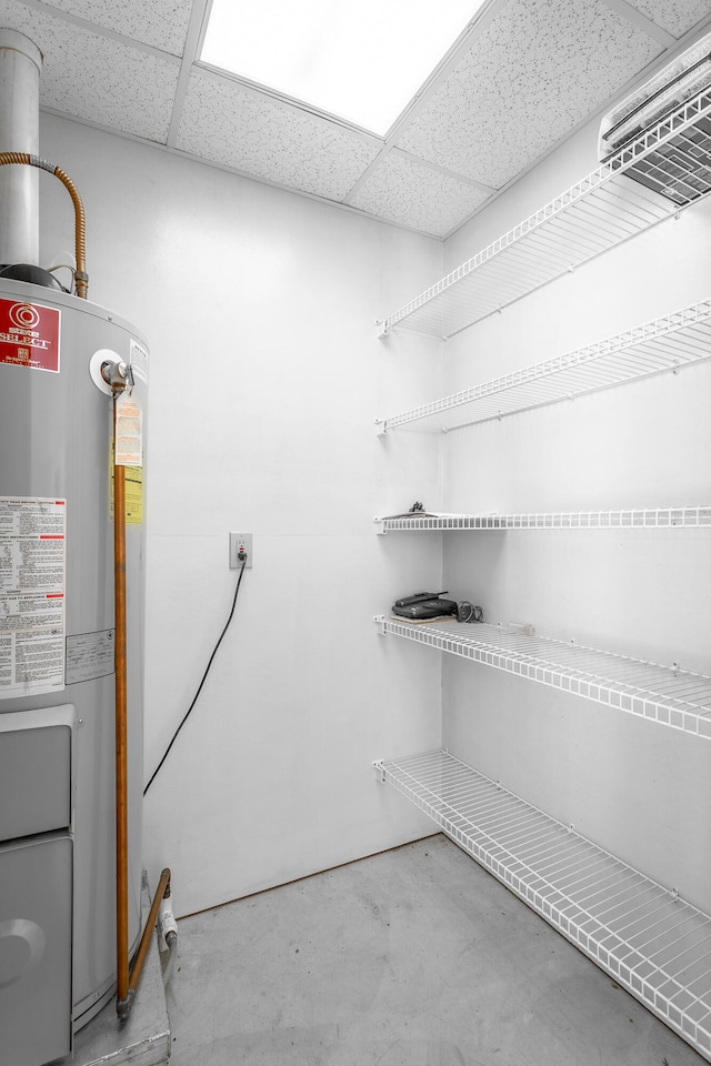 interior space with water heater