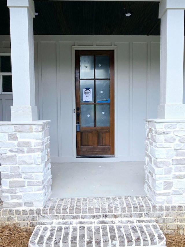 view of doorway to property