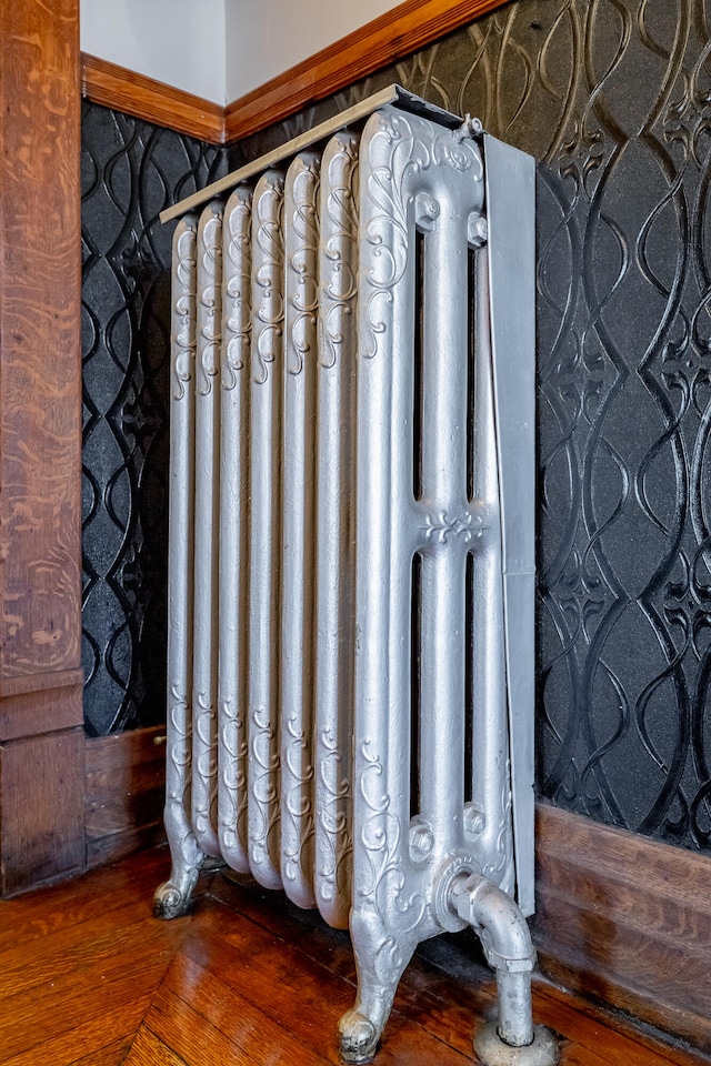 interior details with hardwood / wood-style floors