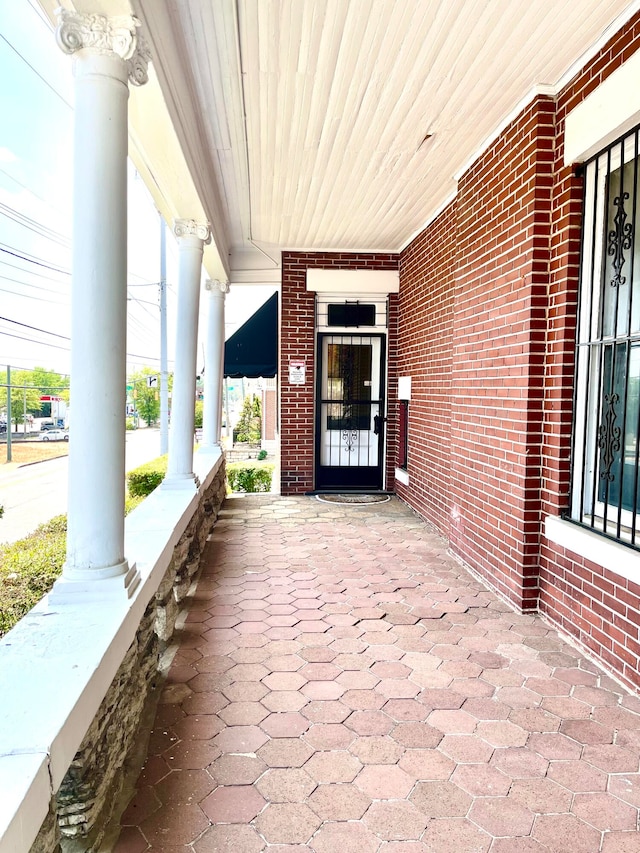 view of patio with covered porch