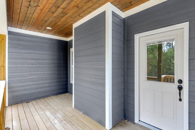 view of doorway to property