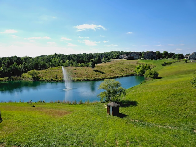 view of water feature