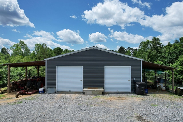 1033 SE Carter Rd, Old Fort, TN 37362 - garage with a detached garage