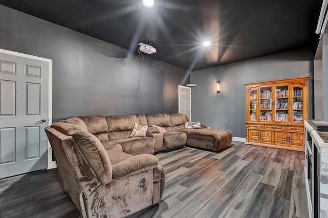 1033 SE Carter Rd, Old Fort, TN 37362 - living area with dark wood-type flooring and baseboards