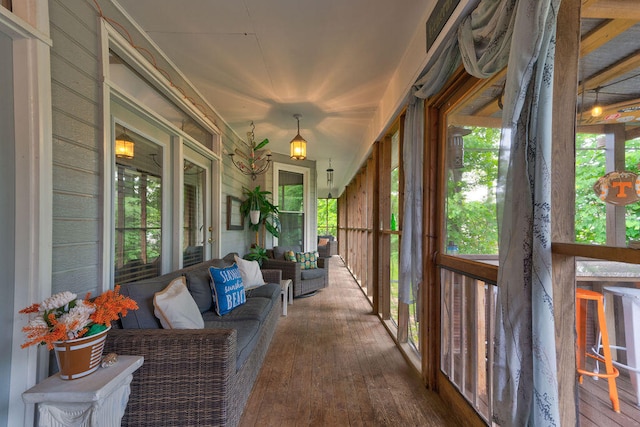 view of sunroom / solarium