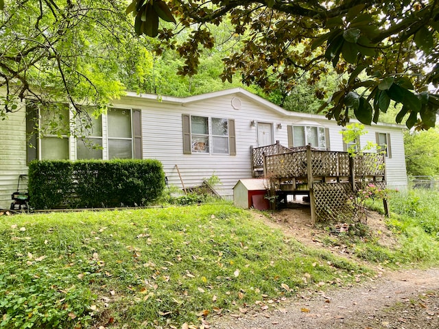 view of front of house featuring a deck