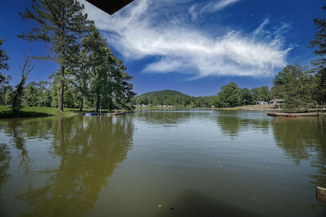 property view of water featuring a mountain view