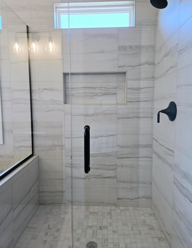 bathroom with walk in shower