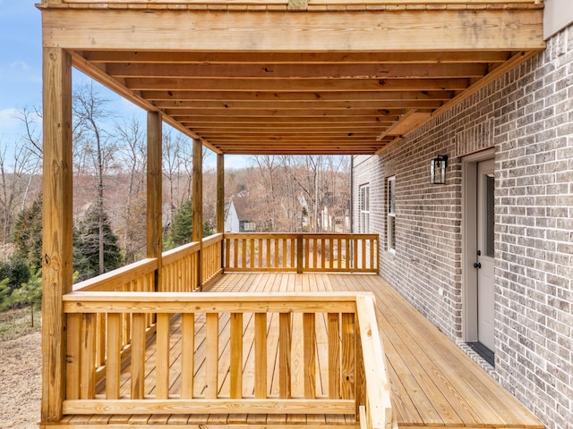 view of wooden deck