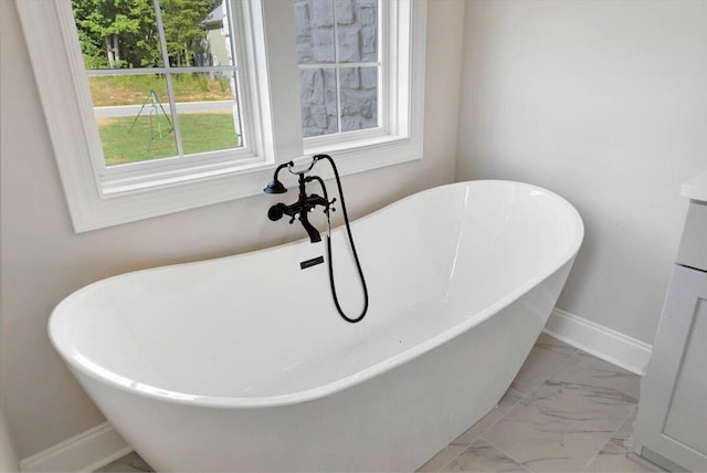 bathroom with a bathing tub