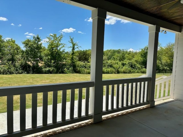 balcony with covered porch