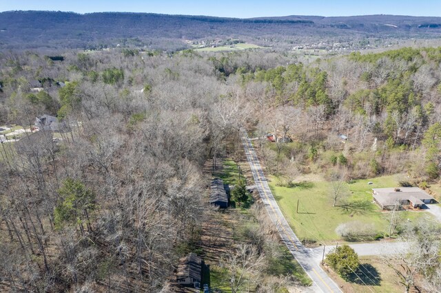 drone / aerial view with a mountain view