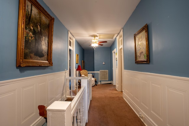 hallway featuring carpet floors