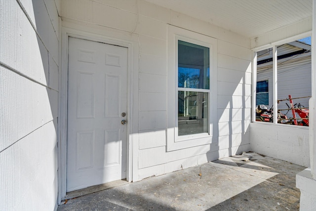 view of doorway to property