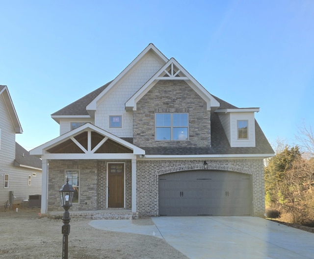 view of front facade with a garage