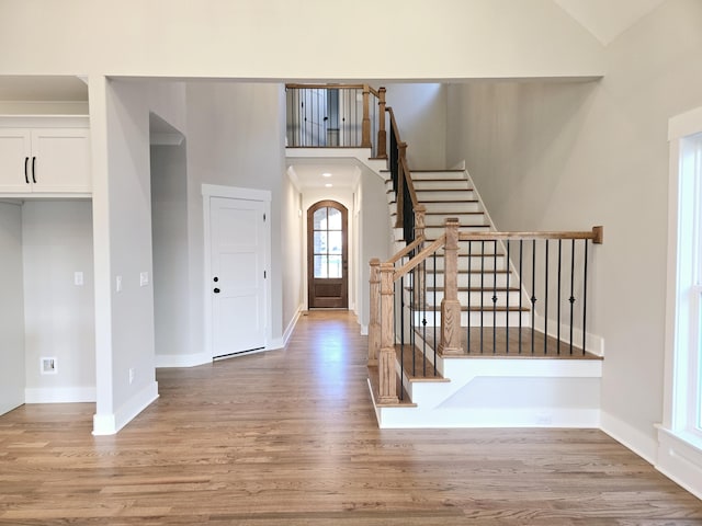 foyer featuring light wood-type flooring