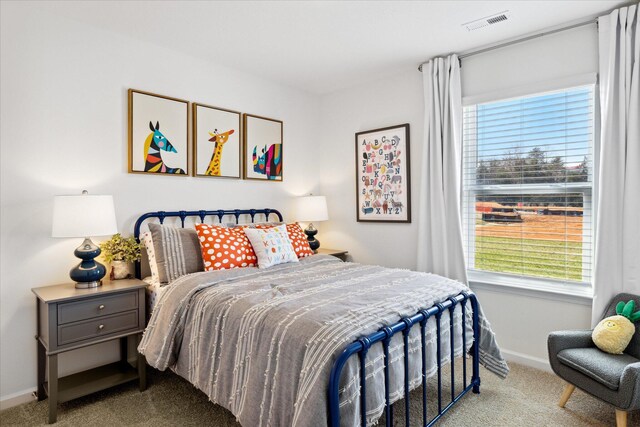 bedroom with carpet floors