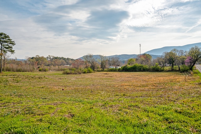 mountain view with a rural view