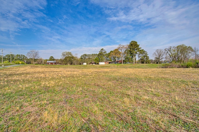 view of yard featuring a rural view