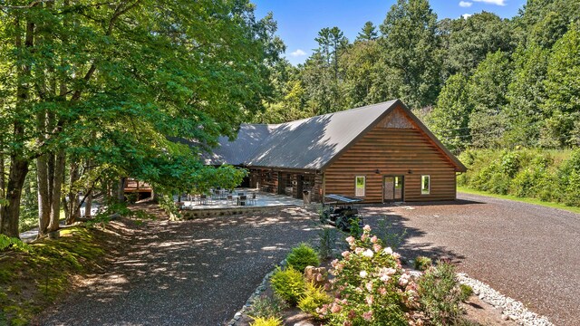 cabin featuring french doors