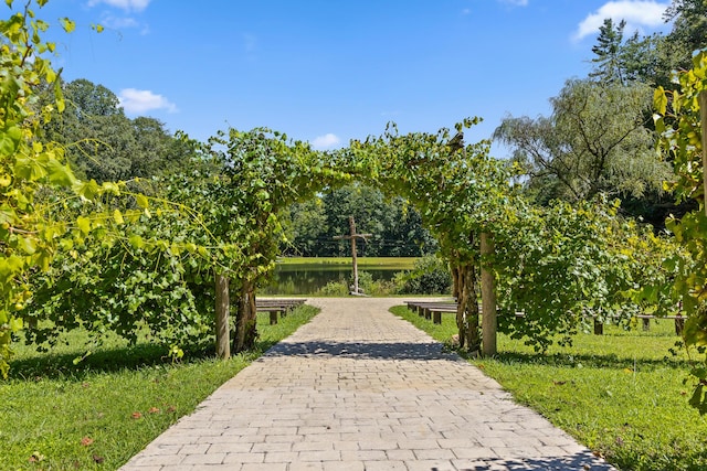 view of home's community featuring driveway
