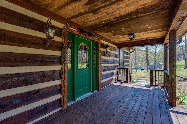 view of wooden deck