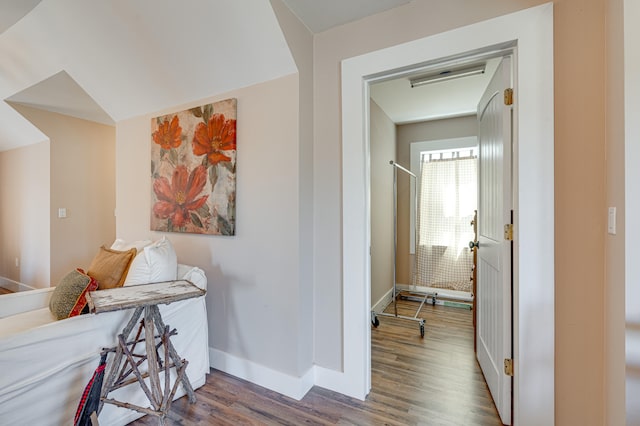 interior space with wood-type flooring