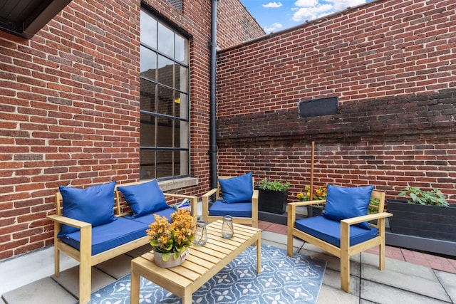 view of patio featuring outdoor lounge area