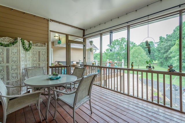 view of sunroom