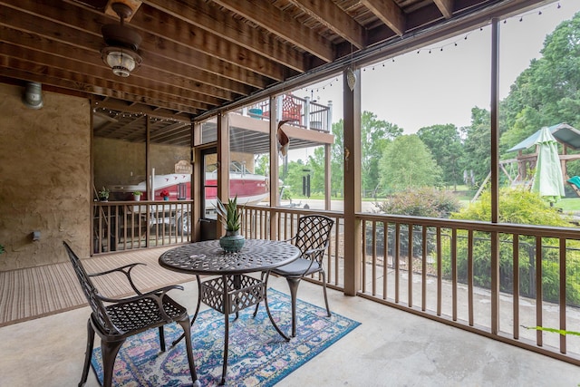 view of sunroom / solarium