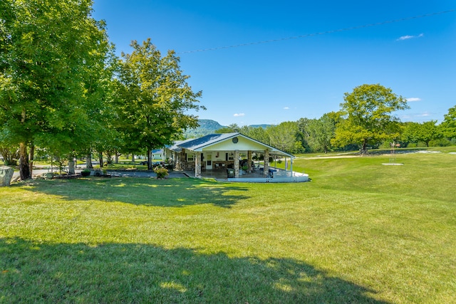 view of community featuring a yard