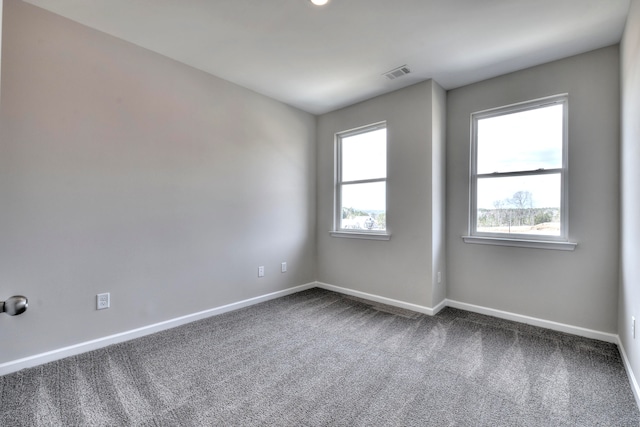 view of carpeted spare room