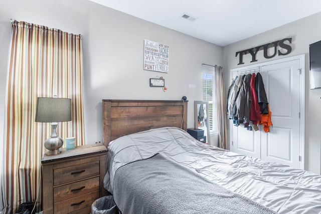 bedroom with a closet