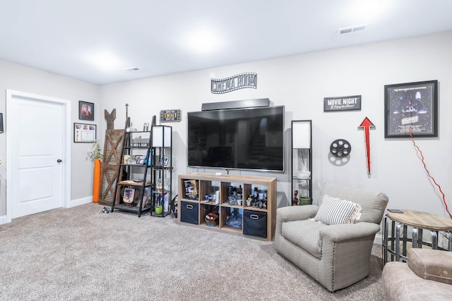 view of carpeted living room