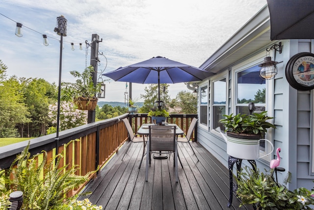 view of wooden terrace