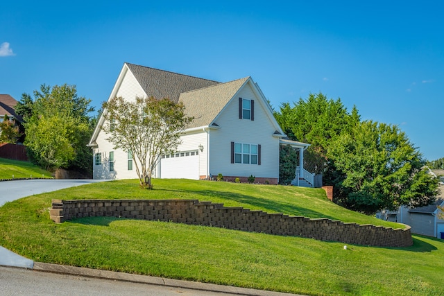 view of home's exterior featuring a yard