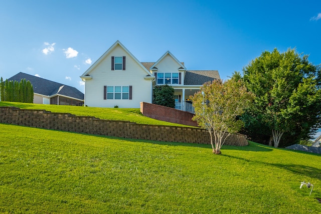 exterior space with a lawn