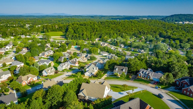 bird's eye view with a mountain view