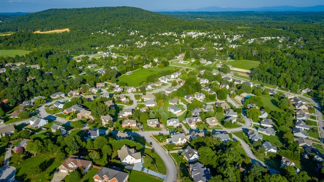 bird's eye view featuring a mountain view