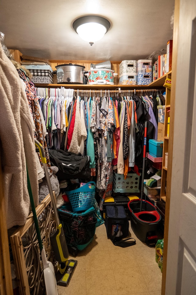 view of walk in closet