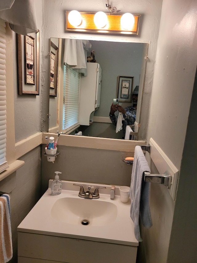 bathroom featuring vanity