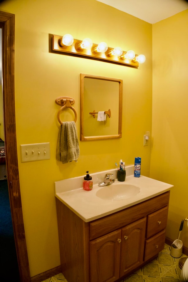 bathroom with vanity