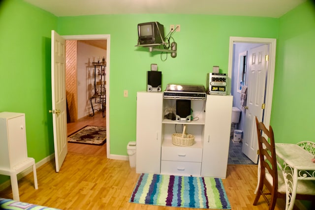 bedroom featuring light hardwood / wood-style flooring