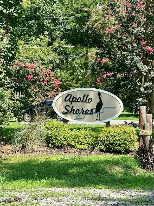 view of community sign