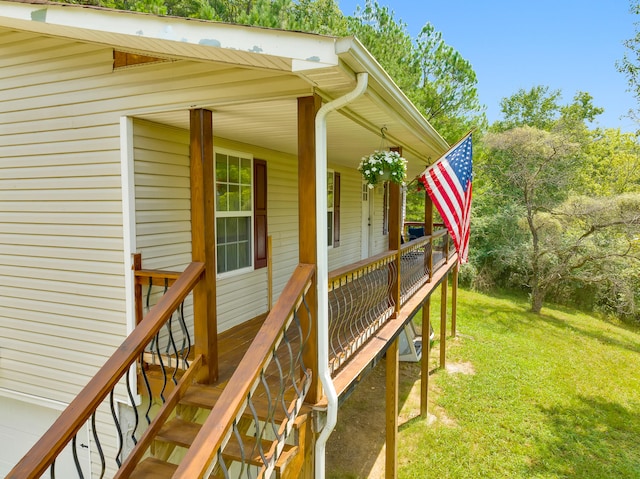 exterior space featuring a yard